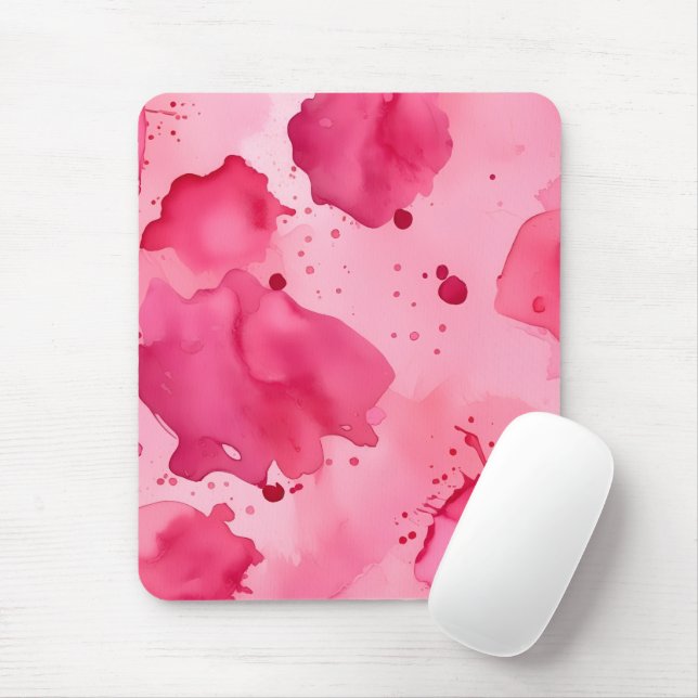 Tapis De Souris Abstrait rose sur rose  (Avec souris)