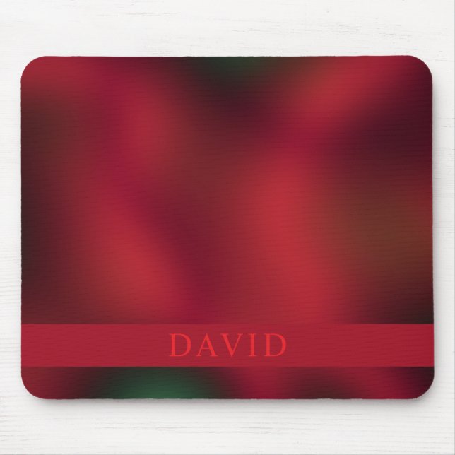 Tapis de souris abstrait tendance rouge et noir (Devant)