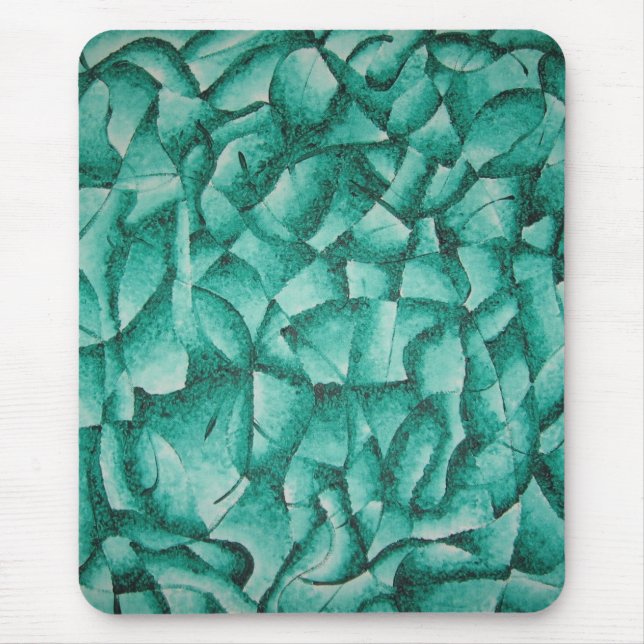 Tapis de souris abstrait vert (Devant)