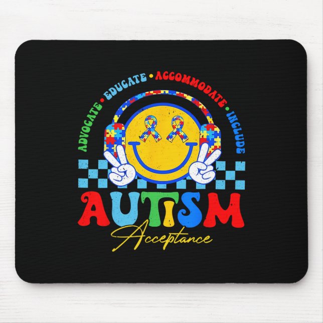 Tapis De Souris Acceptation des sensibilisations sur l'autisme Ens (Devant)