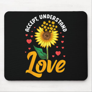 Tapis De Souris Accepter Comprendre l'amour Sensibilisation sur l'