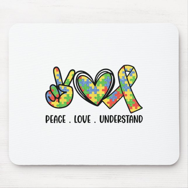 Tapis De Souris Accepter l'amour comprendre la Sensibilisation sur (Devant)