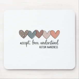 Tapis De Souris Accepter l'amour comprendre la Sensibilisation sur