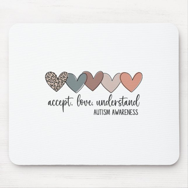 Tapis De Souris Accepter l'amour comprendre la Sensibilisation sur (Devant)