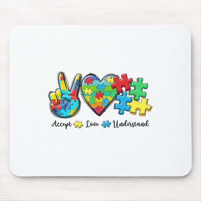 Tapis De Souris Accepter l'amour comprendre la Sensibilisation sur (Devant)