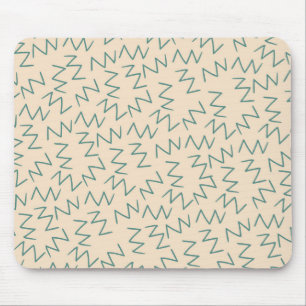 Tapis De Souris Accessoire de bureau élégant en beige à motif zig 