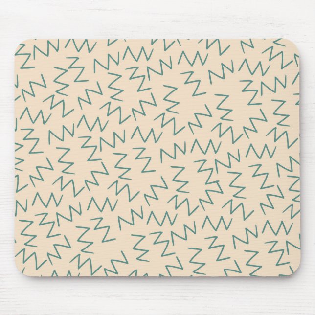 Tapis De Souris Accessoire de bureau stylé Zig Zag beige (Devant)