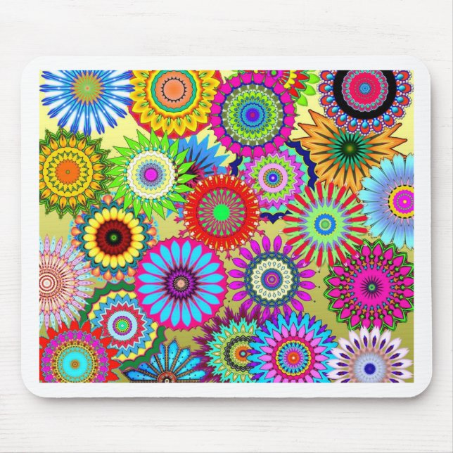 Tapis De Souris Accessoire d'impression de tendance psychadelique (Devant)
