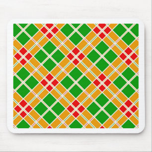Tapis De Souris Accessoire motif jaune argyl vert brillant