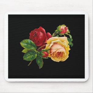 Tapis De Souris Accessoires d'impression rose - noir, rouge, art v