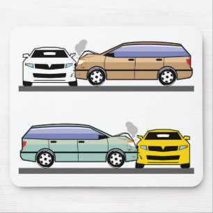 Tapis De Souris Accident de voiture latérale