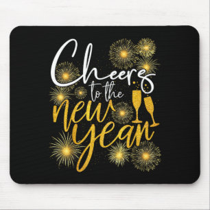 Tapis De Souris Acclamons la nouvelle année 2026 Feu d'artifice Bo