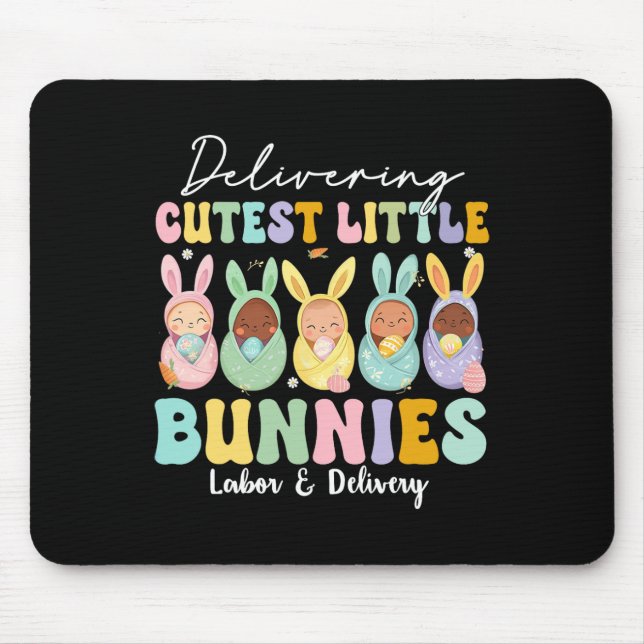 Tapis De Souris Accouchement Des Lapins Les Plus Mignons Travail E (Devant)