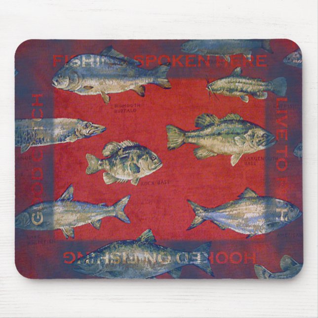 Tapis De Souris Accroché sur la pêche (Devant)
