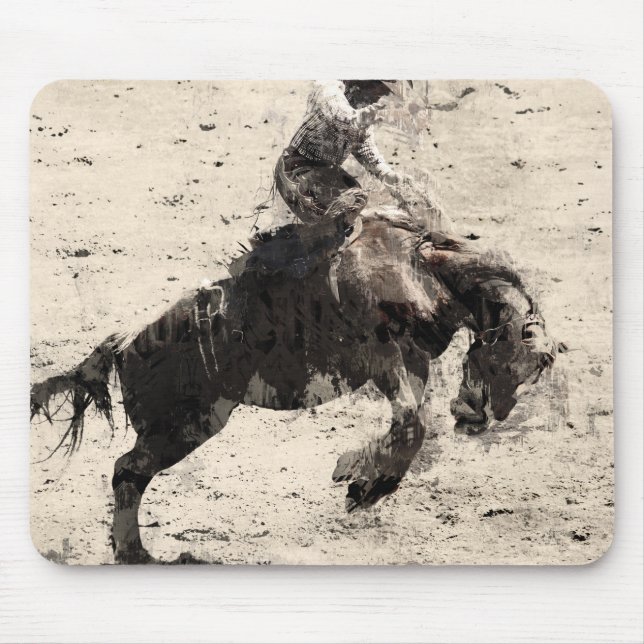 Tapis De Souris Accrocher - Bronco Busting Champ (Devant)