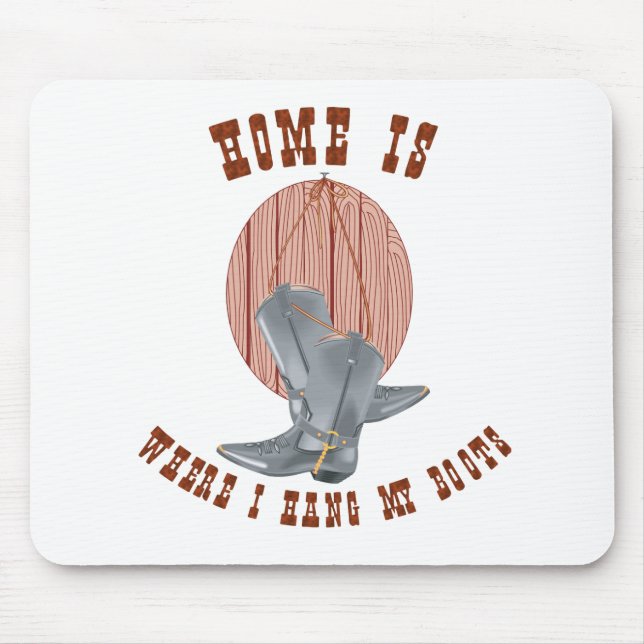 Tapis De Souris Accrocher mes bottes (Devant)