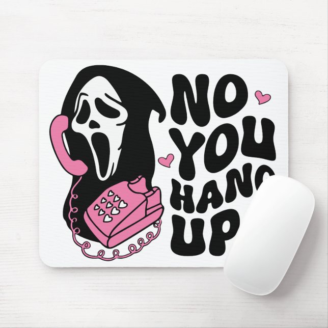 Tapis De Souris "Accrochez-vous" Ghostface Horror Fan Cadeau (Avec souris)