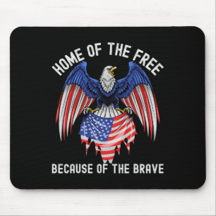 Tapis De Souris Accueil De La Liberté À Cause Du Brave Aigle Usa F