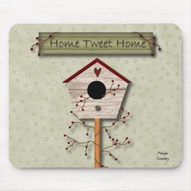 Tapis De Souris Accueil Tweet Accueil Mousepad (Devant)