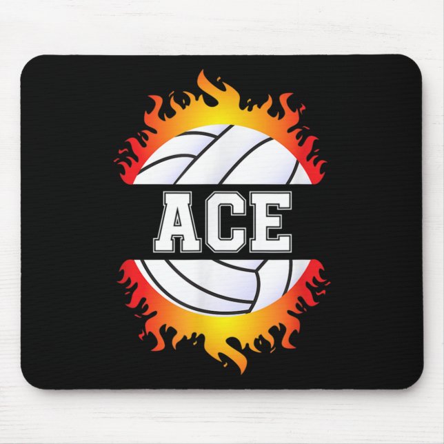 Tapis De Souris Ace Name Volley Player Boys Ball and Net Sport (Devant)