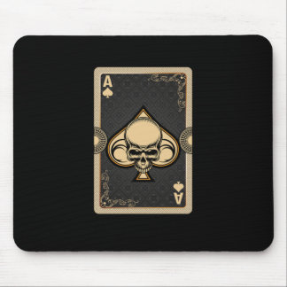 Tapis De Souris Ace Spades Cartes de Crâne Poker Casino Joueur Gam