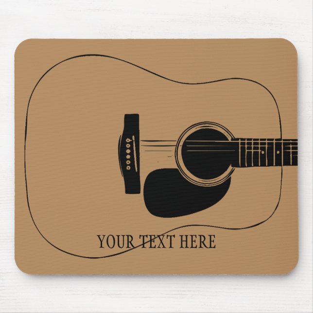 Tapis De Souris Acoustic Guitar And Your Own Text (Devant)