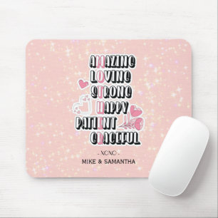 Tapis De Souris Acronyme de mère Floral Cadeau de la fête des