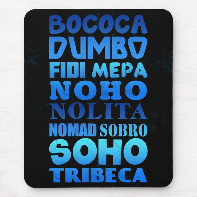 Tapis De Souris Acronymes de New York (Devant)