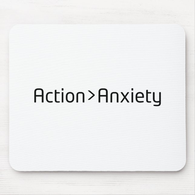 Tapis De Souris Action Over Anxiety Minimalist Mouse Pad (Devant)
