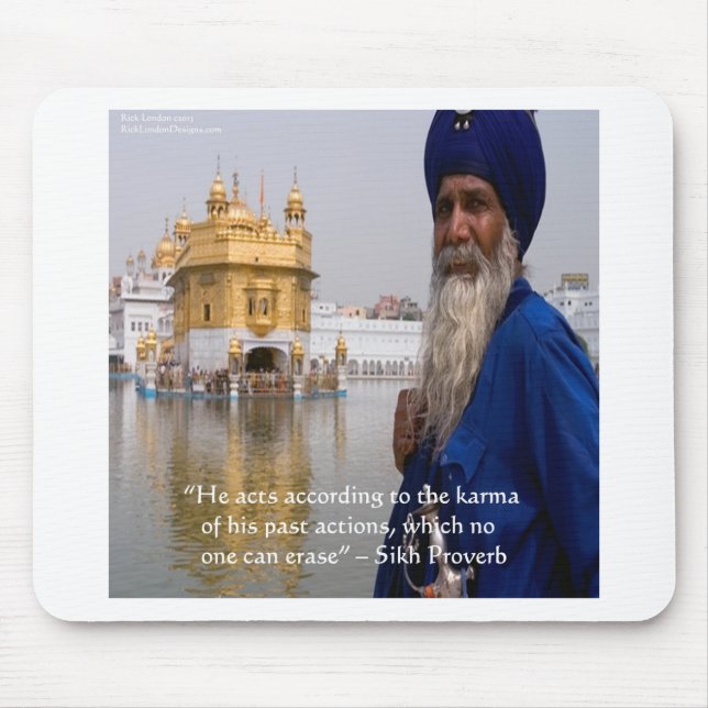 Tapis De Souris Actions/Karma proverbe sikh (Devant)