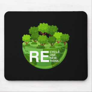 Tapis De Souris Activisme de l'environnement Recycler Réutiliser R