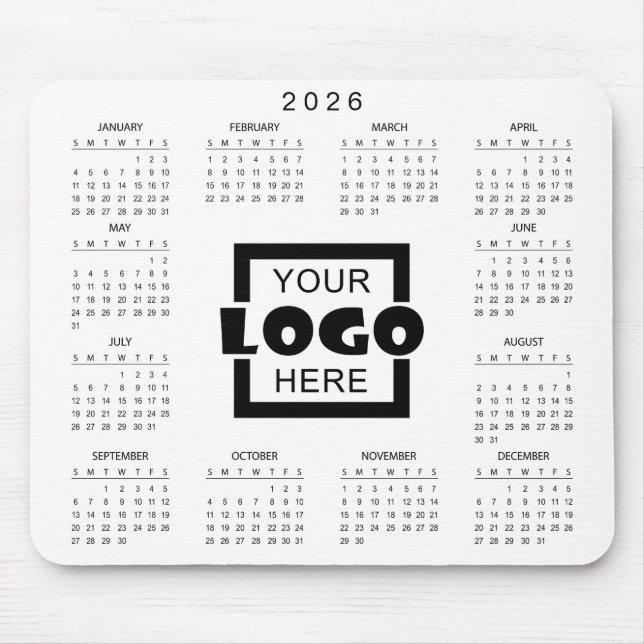 Tapis De Souris Add Your Own Business Logo 2026 Calendar (Devant)