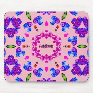 Tapis De Souris ADDISON~ Glittering Heart Motif ~ Personnalisé ~