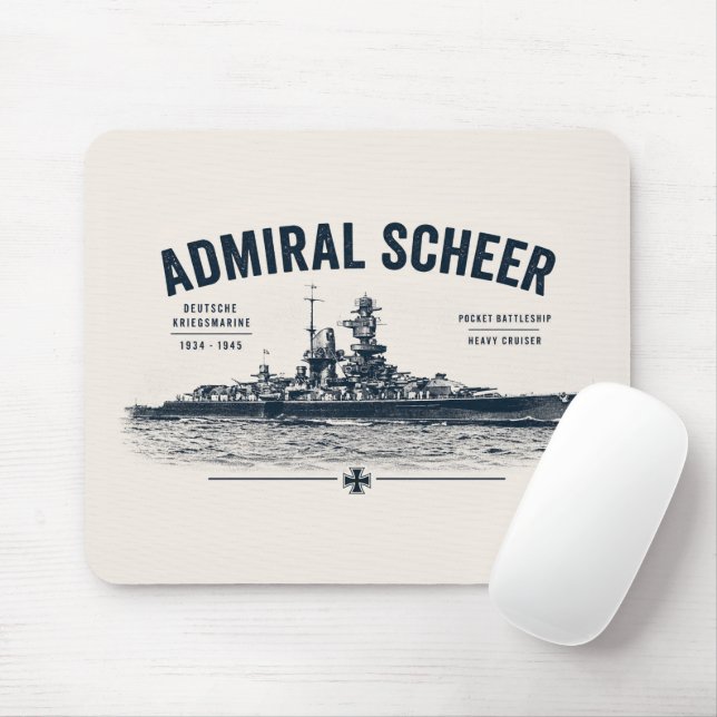 Tapis de souris Admiral Scheer (Avec souris)