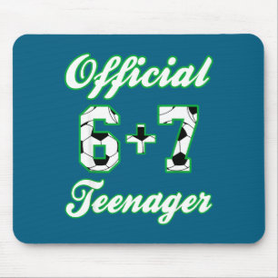 Tapis De Souris Adolescent de 13 ans drôle Anniversaire Soccer 6+7