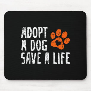 Tapis De Souris Adopter un chien rétro Sauver la vie Sauvetage ani