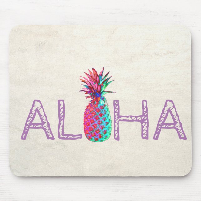Tapis De Souris Adorable Aloha Hawaiian Pineappy (Devant)