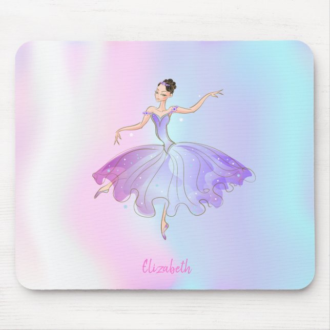 Tapis De Souris Adorable Ballerina Holographique (Devant)