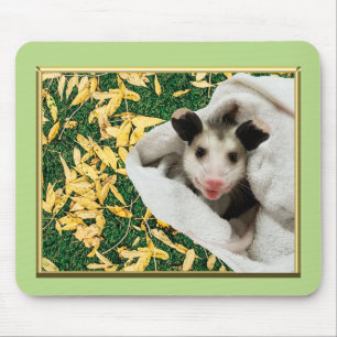 Tapis De Souris Adorable bébé doux Opossum