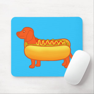 Tapis De Souris Adorable Dachshund Hot Dog