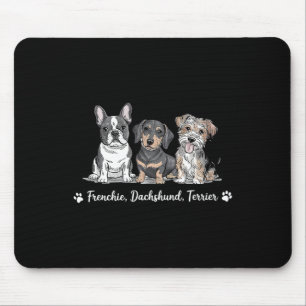 Tapis De Souris Adorable Dog Trio Art