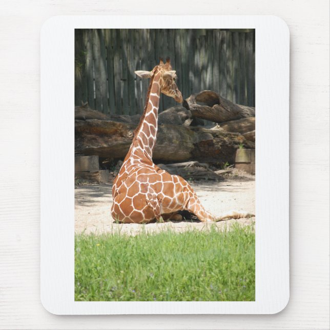 Tapis De Souris adorable Giraffe assise (Devant)