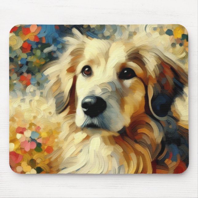 Tapis De Souris Adorable Golden Retriever (Devant)