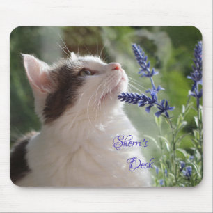Tapis De Souris Adorable Kitten In the Garden *personnalisez*