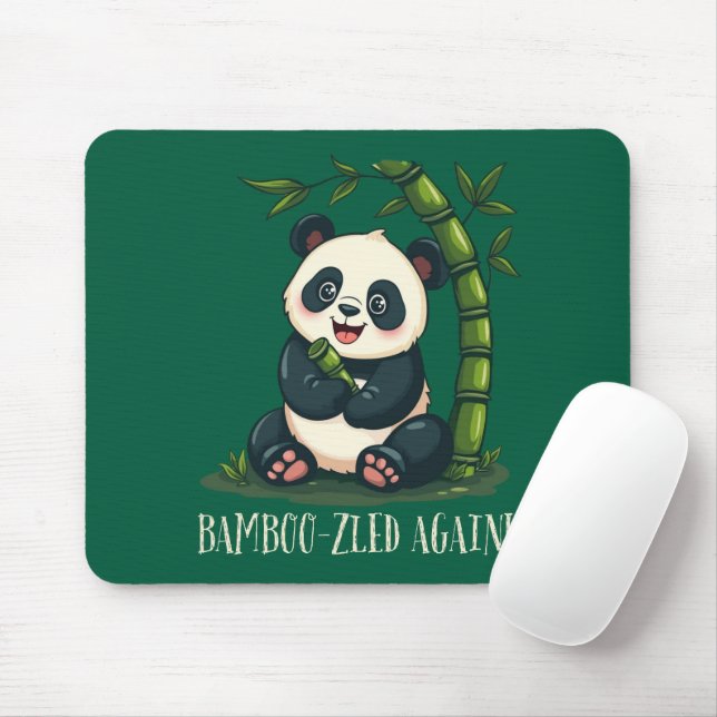 Tapis De Souris Adorable Panda Accrocher Bambou mignonette Cartoon (Avec souris)