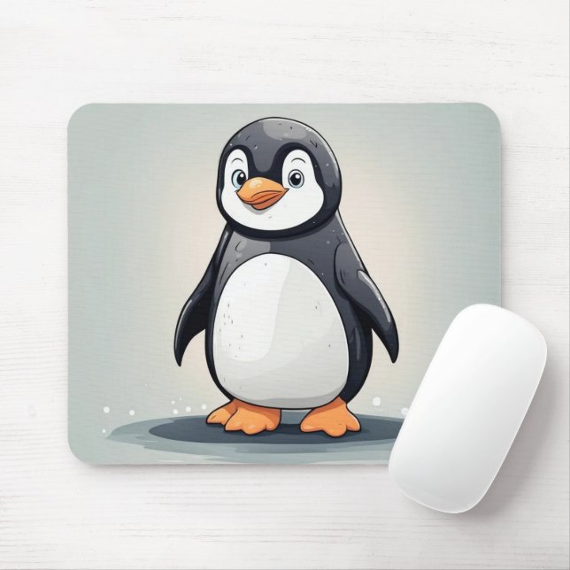 Tapis De Souris adorable petit pingouin (Avec souris)