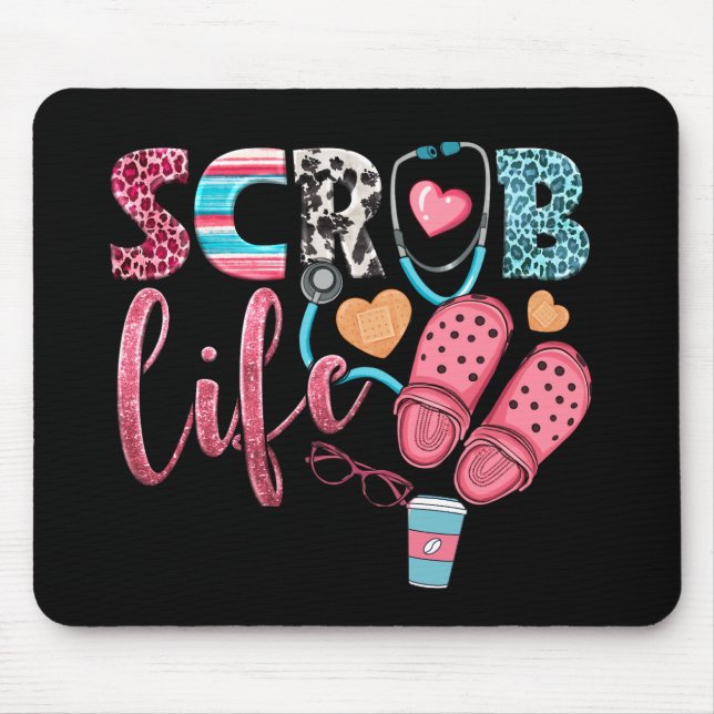 Tapis De Souris Adorable Rétro Scrub Life (Devant)