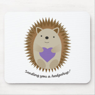 Tapis De Souris Adorable Sending You A Hedgehug Hedgehog