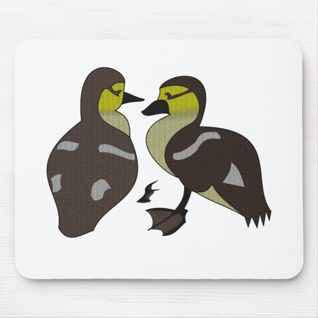 Tapis De Souris adorable Twin Baby Duckling Huddling Cartoon (Devant)