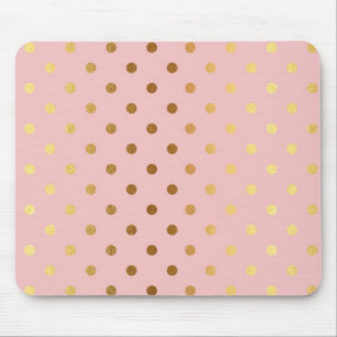 Tapis De Souris Adorables Faux Gold Points Fleuri